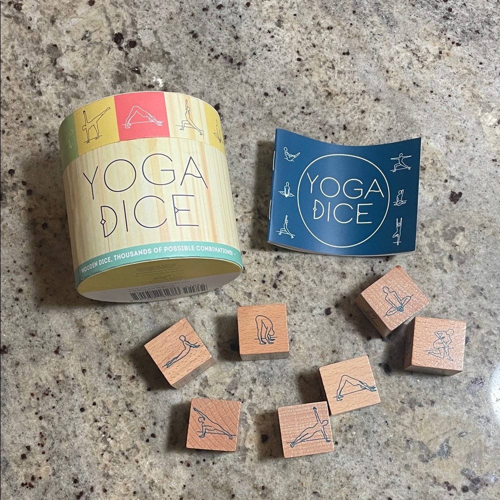 Yoga Dice Set with Wooden Blocks